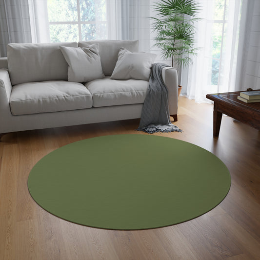 Olive Round Rug 60 Inch Floor Rug Minimal Home Decor Living Room Rug