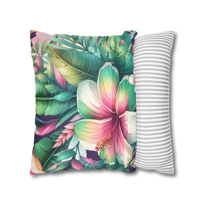 Paradise in Full Bloom Canvas Pillow Cover 20x20