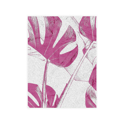 Monstera Leaf Lilac Wine Postcards