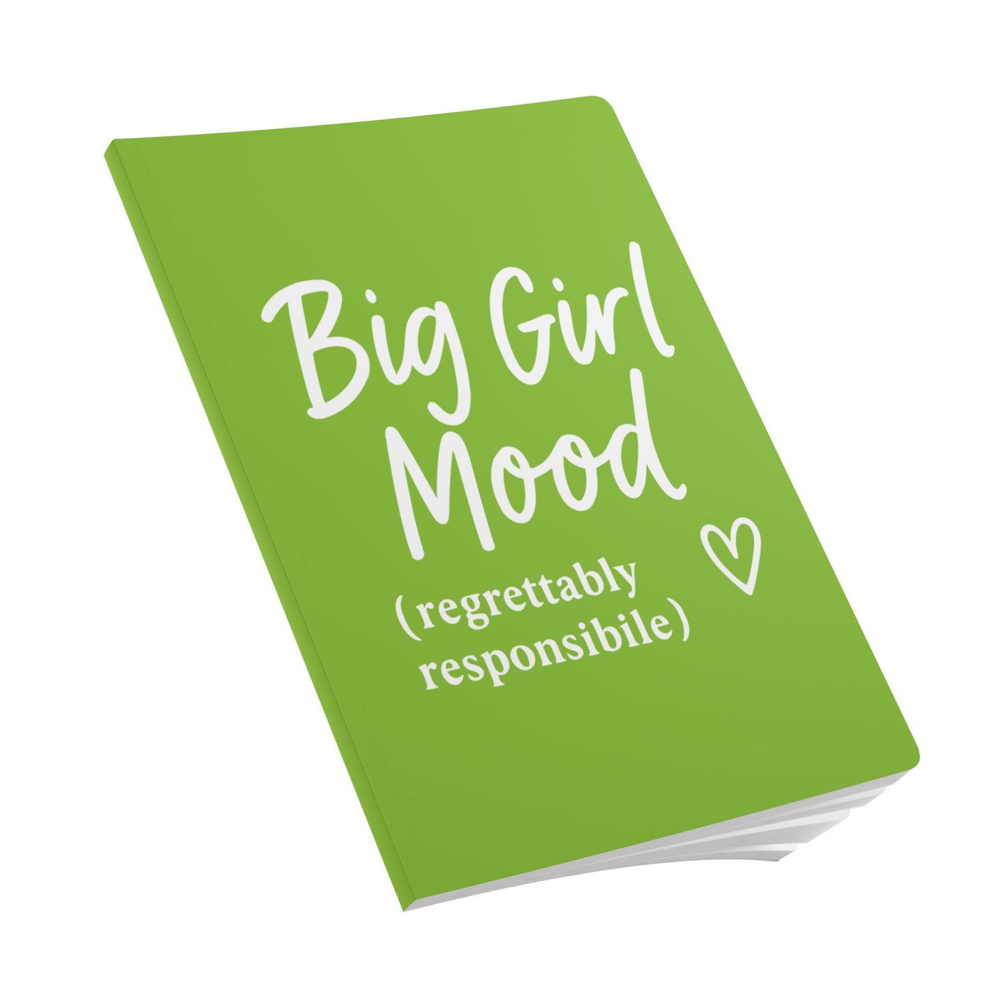 Muted Lime Big Girl Mood A5 Lined Journal