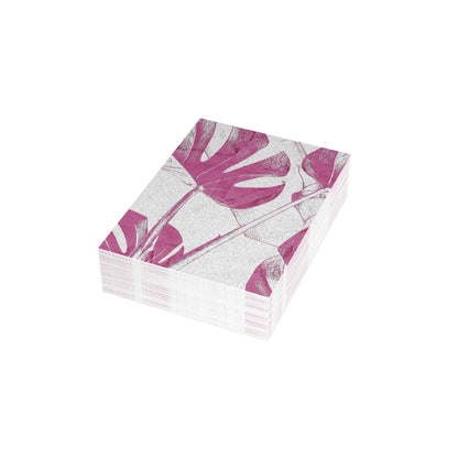 Monstera Leaf Lilac Wine Postcards