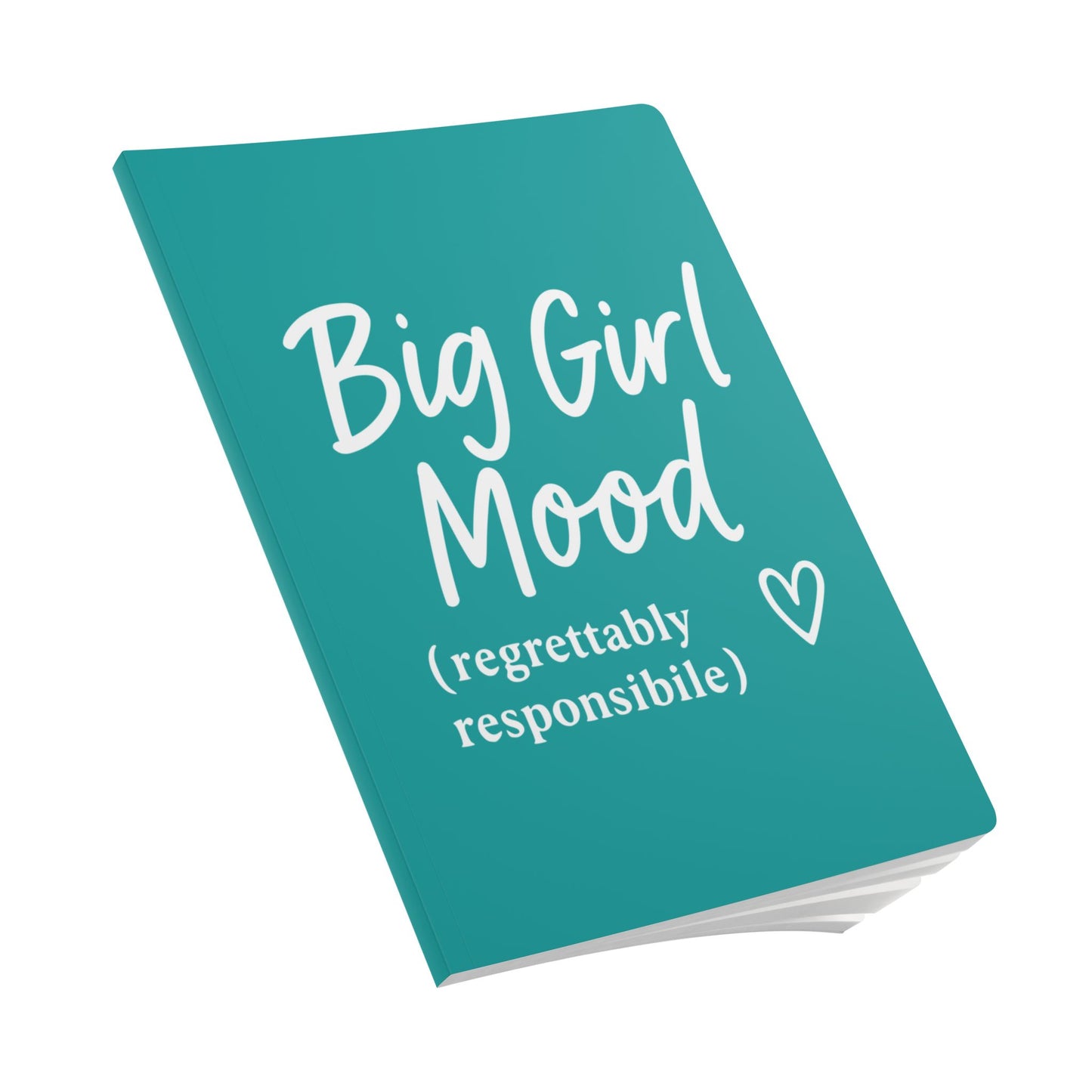 Deep Aqua Big Girl Mood A5 Lined Journal