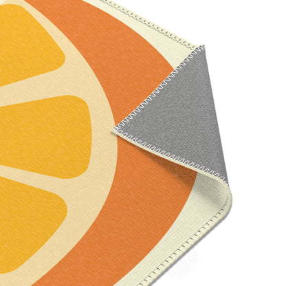 Orange Kitchen Rug 24 x 36 Citrus Fruit Accent Rug Bright Orange Kitchen Decor