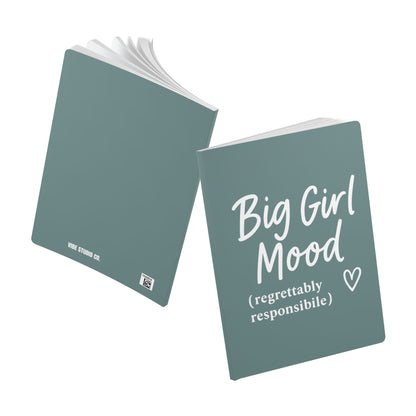 Dusty Blue Big Girl Mood A5 Lined Journal