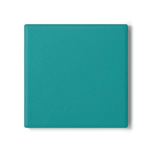 Deep Aqua Ceramic Coaster Round or Square | Coordinated Collection