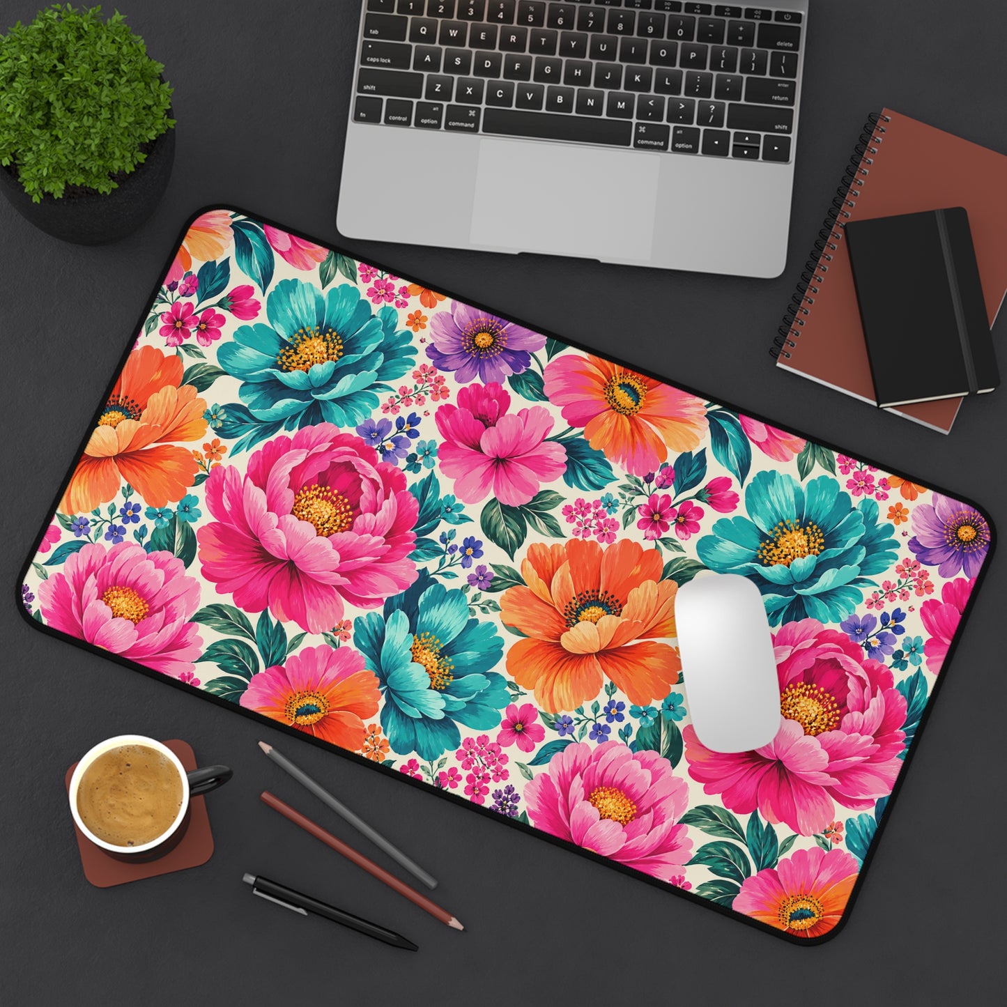 Dreamy Floral Desk Mat 3 Sizes Floral Mouse Pad