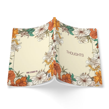 Watercolor Hibiscus Softcover Journal Floral Botanical Notebook A5 Lined Journal