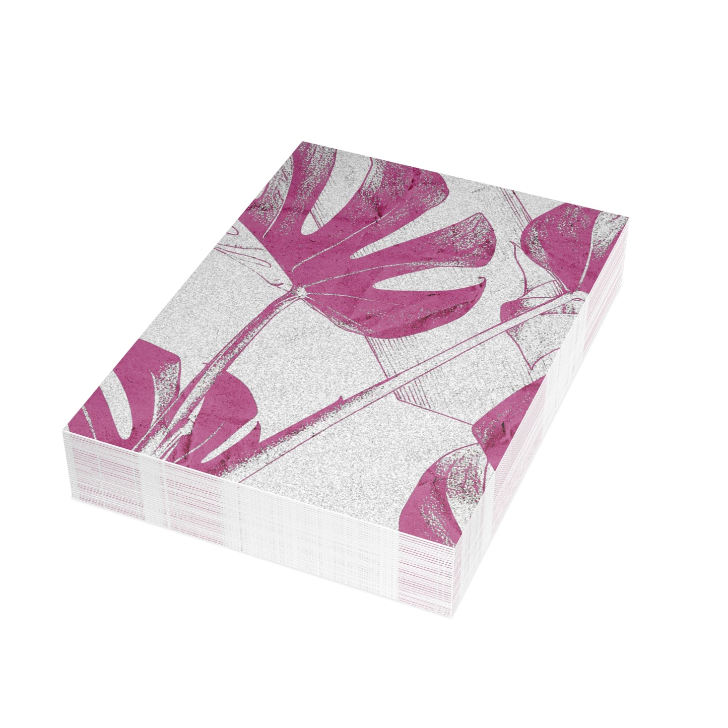 Monstera Leaf Lilac Wine Postcards