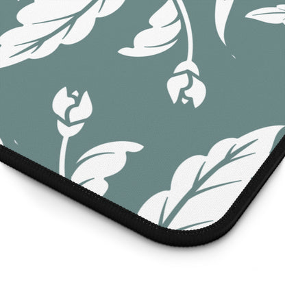 Dusty Blue Floral Desk Pad (12x18, 12x22 or 16x32)