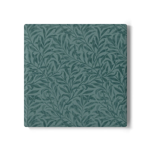 Dusty Blue Leaves Coaster Square or Round Color Coordinated Collection