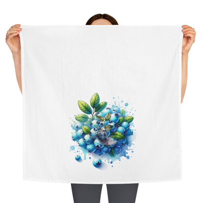 Blueberry Botanical Tea Towel Watercolor Kitchen Towel Fruit Kitchen Decor Cotton Dish Towel