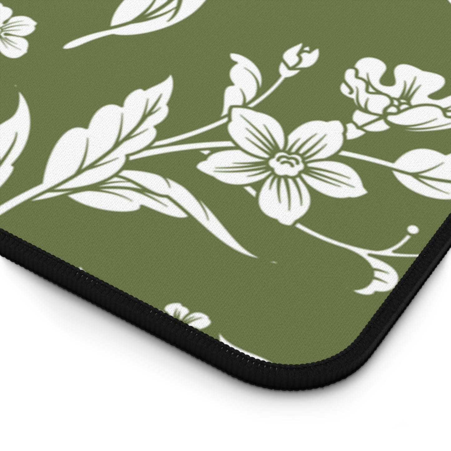 Olive Floral Desk Pad (12x18, 12x22 or 16x32)