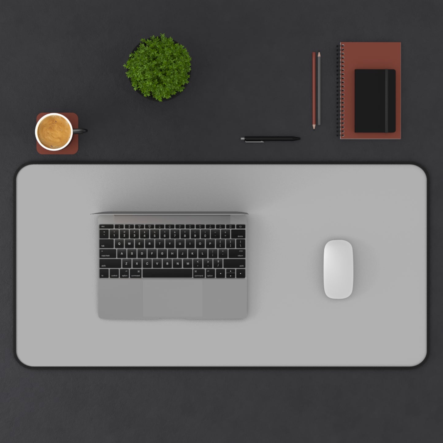 Grayscale Desk Mat Color Coordinated Collection (12x18, 12x22, 16x32)