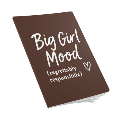 Chocolate Brown Big Girl Mood A5 Lined Journal
