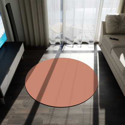 Terracotta Round Rug 60 Inch Floor Rug Minimal Home Decor Living Room Rug