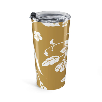 Muted Gold Floral 20oz Stainless Steel Tumbler | Coordinated Collection
