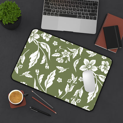 Olive Floral Desk Pad (12x18, 12x22 or 16x32)