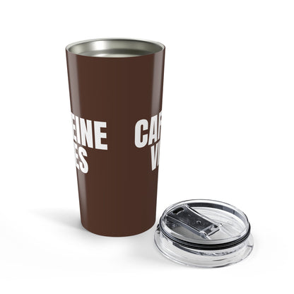 Chocolate Brown Caffeine Vibes 20oz Stainless Steel Tumbler | Color Coordinated Collection