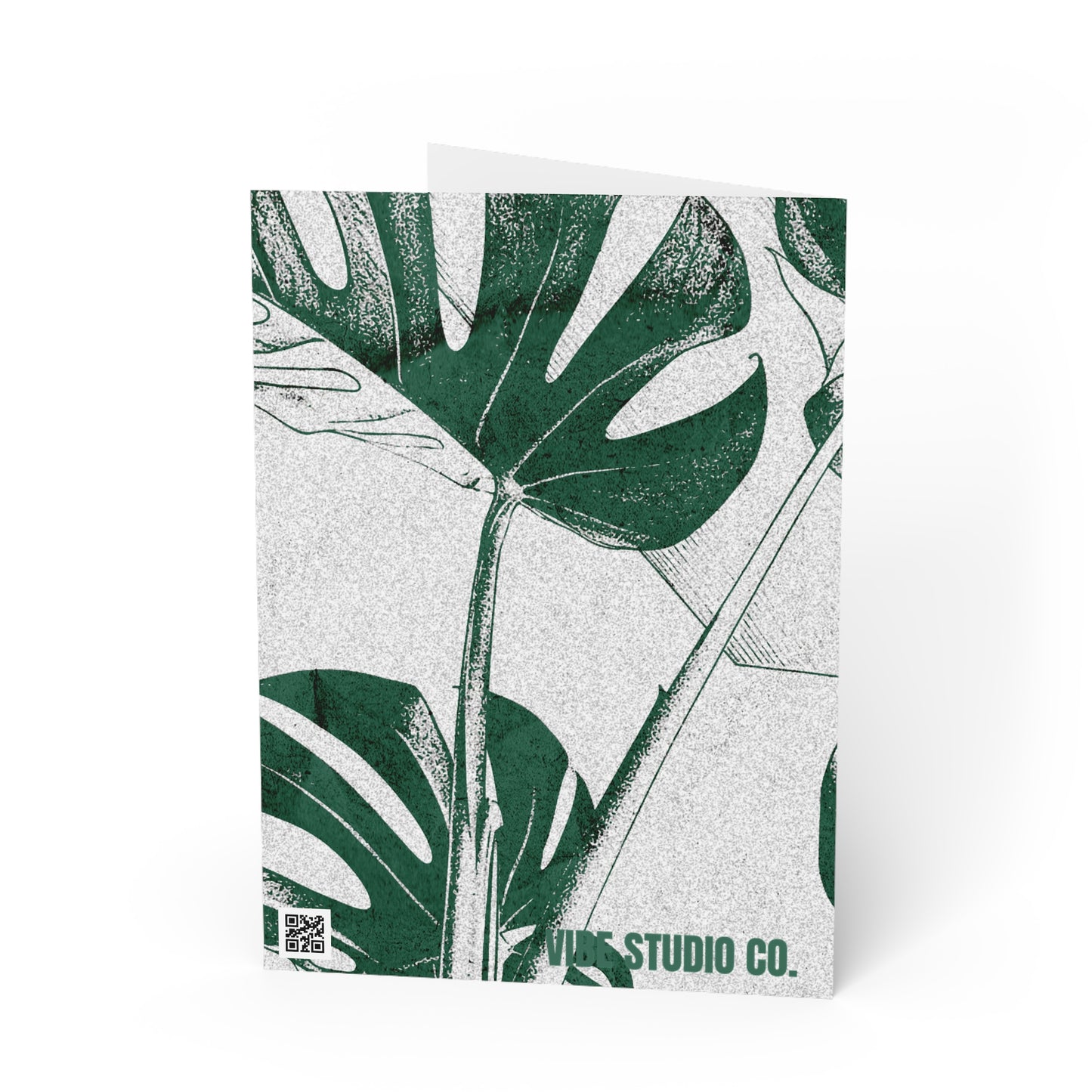 Monstera Leaf Green Note Card