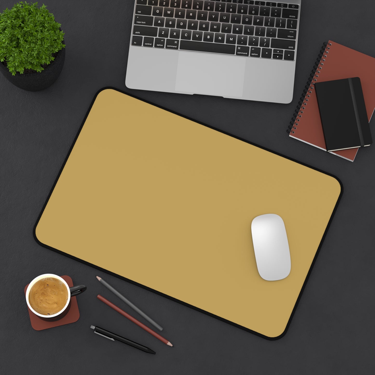 Muted Gold Desk Mat Color Coordinated Collection (12x18, 12x22, 16x32)