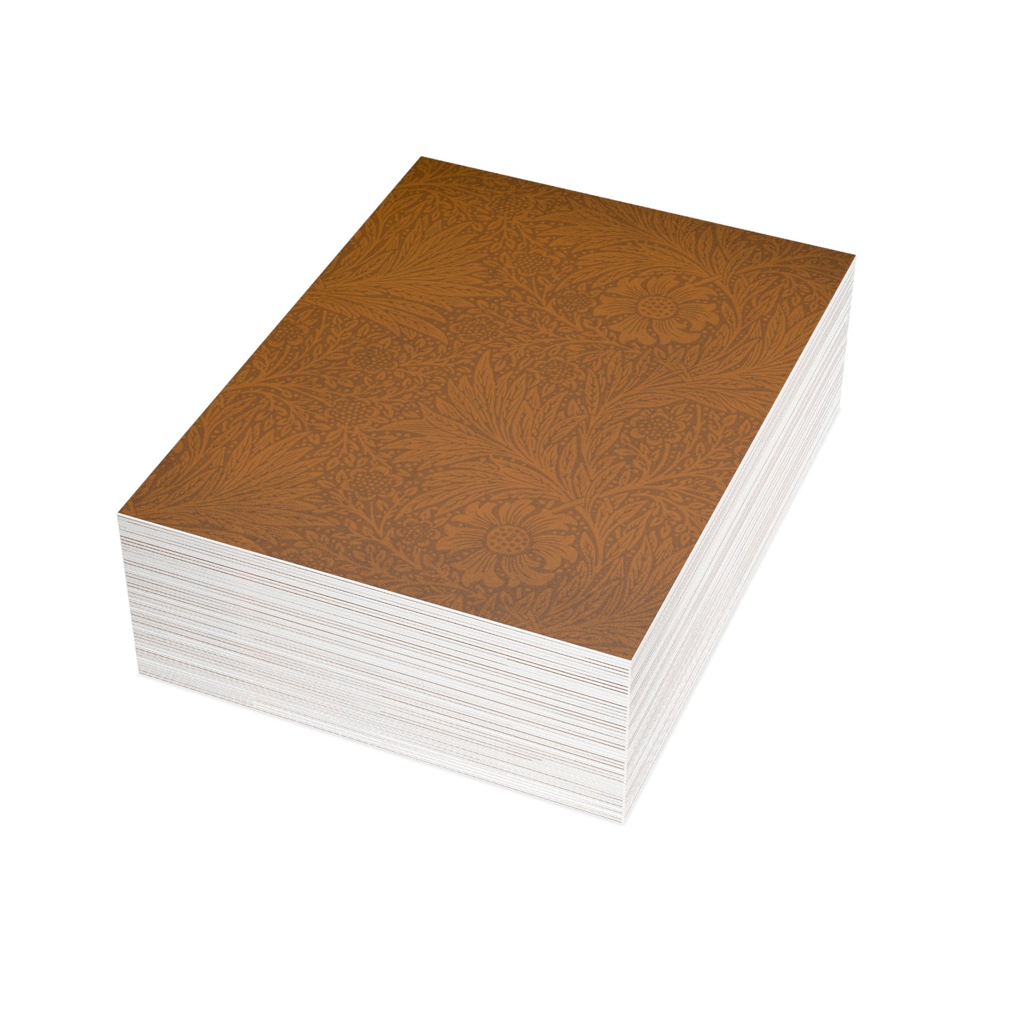Saddle Tan Floral Postcard Set Pack of 10, 30 or 50 w/ Envelopes | Coordinated Collection
