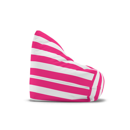 Pink Stripe Bean Bag Chair Cover Pink and White Striped Lounge Chair Cover