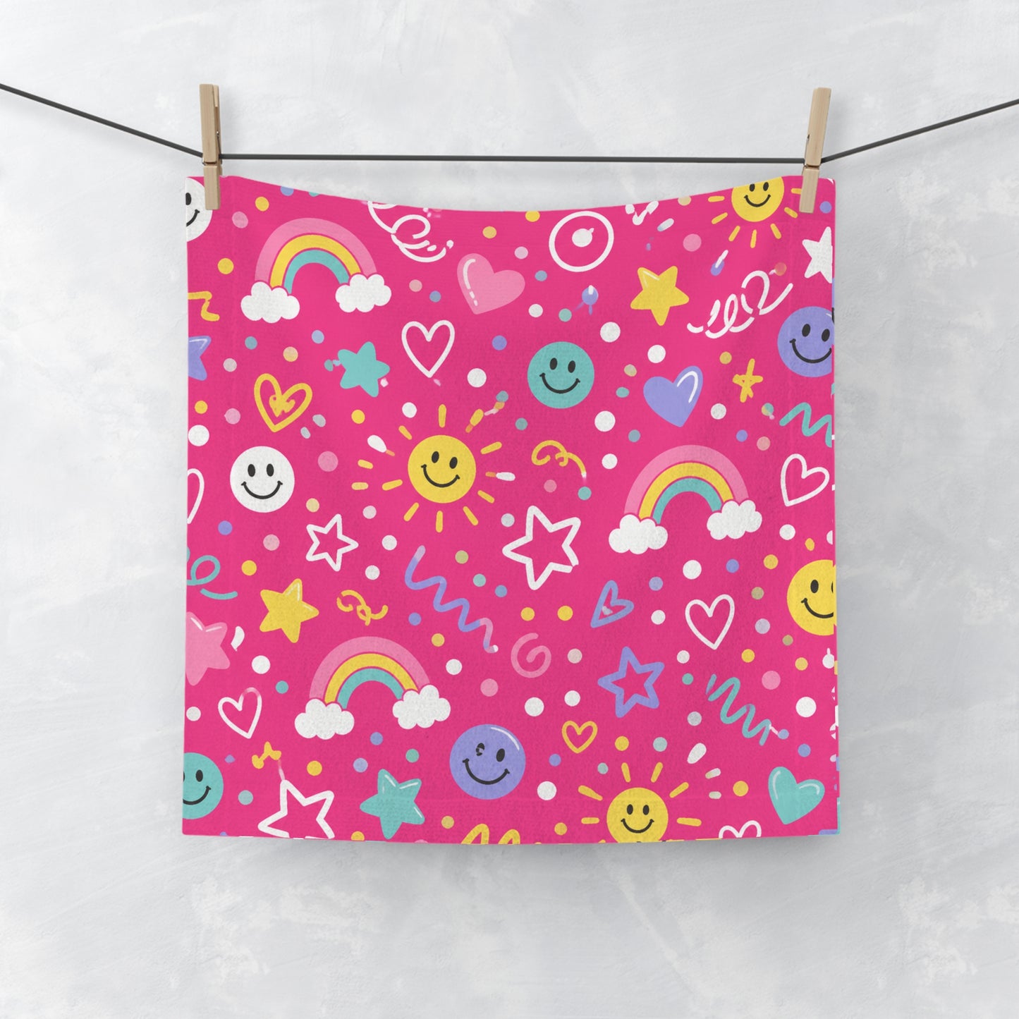 Pink Pop Face Towel
