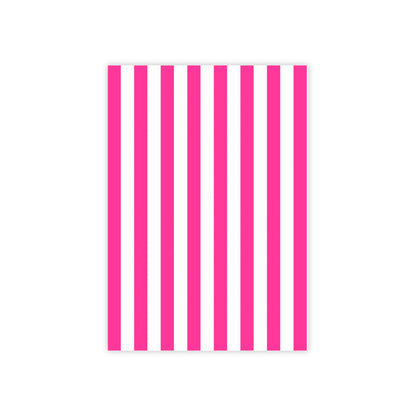 Pink Stripe Sticky Notes (7 Sizes)