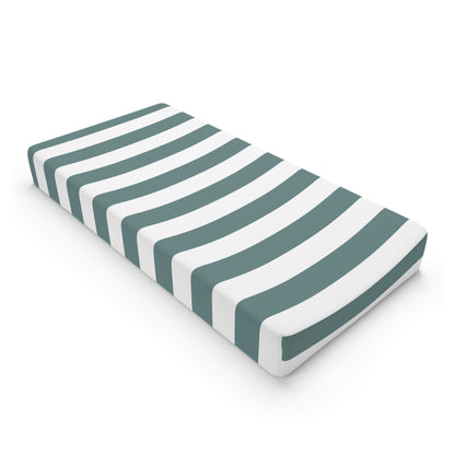 Dusty Blue Stripe Baby Changing Pad Cover Nursery Changing Pad Cover