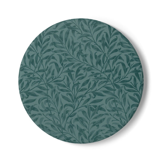 Dusty Blue Leaves Coaster Square or Round Color Coordinated Collection