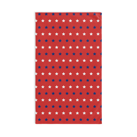 Red, White and Blue Stars Hand Towel Patriotic Bathroom Hand Towel