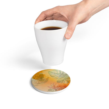 Sunset Botanical Ceramic Coaster Coordinated Collection