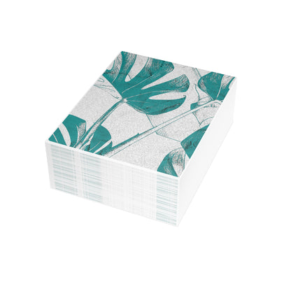 Monstera Leaf Deep Aqua Postcards