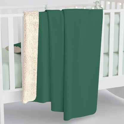 Leaf Green Sherpa Fleece Blanket Cozy Plush Throw 3 Sizes Soft Warm Blanket
