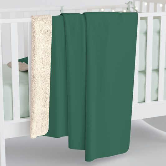 Leaf Green Sherpa Fleece Blanket Cozy Plush Throw 3 Sizes Soft Warm Blanket