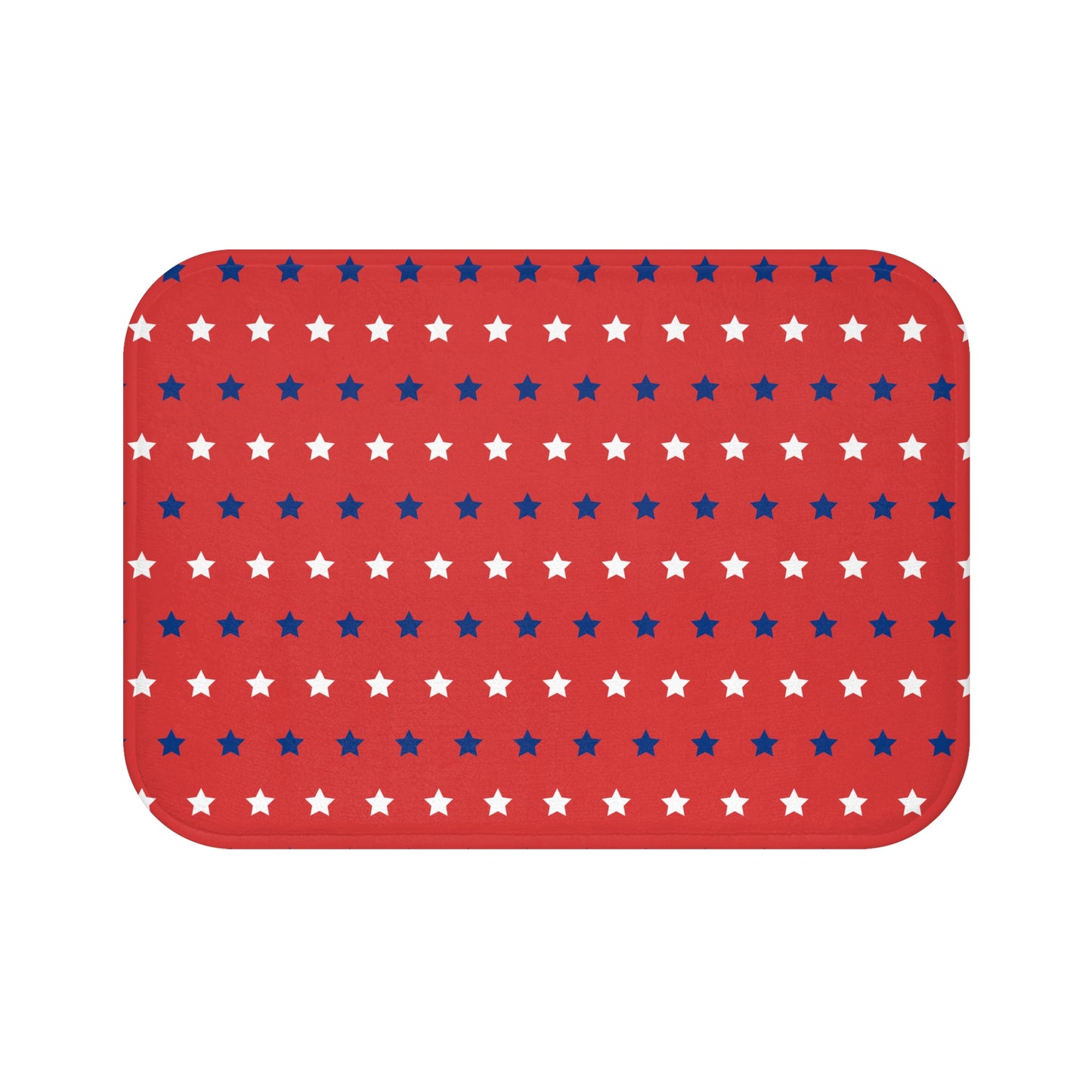 Red, White and Blue Stars Bath Mat