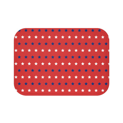 Red, White and Blue Stars Bath Mat