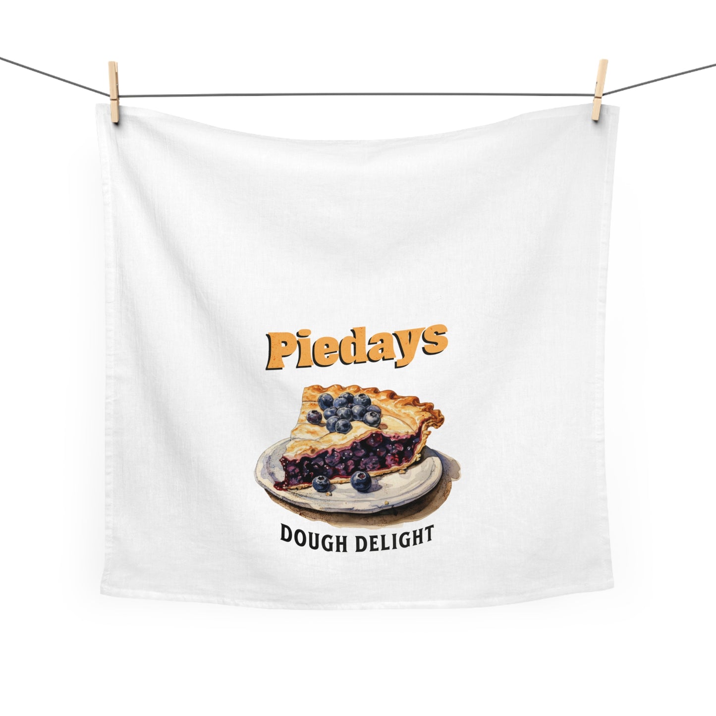 Pie Days Dough Delight Tea Towel Funny Kitchen Towel Pie Dessert Cotton Dish Towel