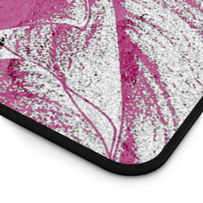 Monstera Leaf Lilac Wine Desk Pad