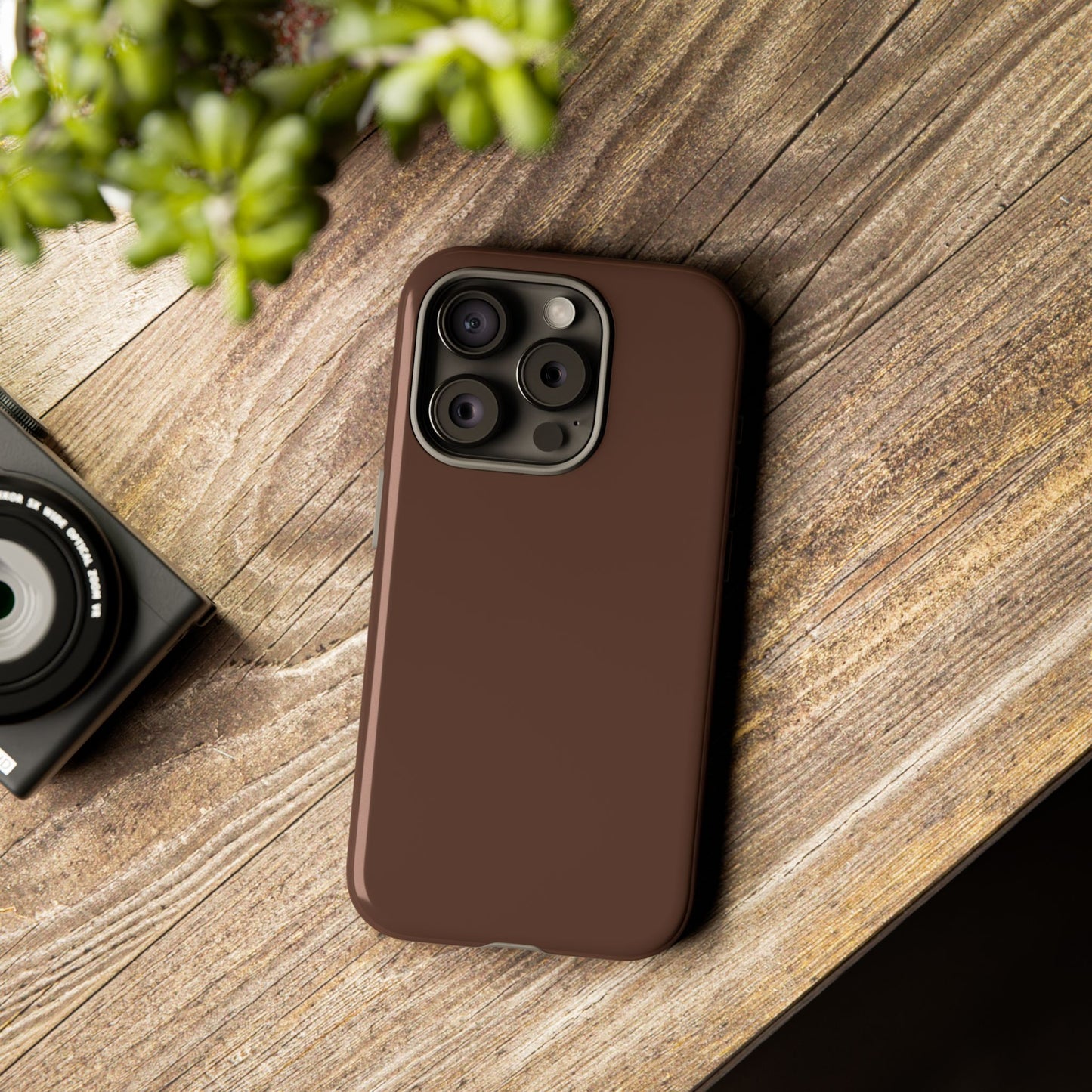 Chocolate Brown Tough Cell Phone Case Matte or Glossy Protective Case iPhone Samsung
