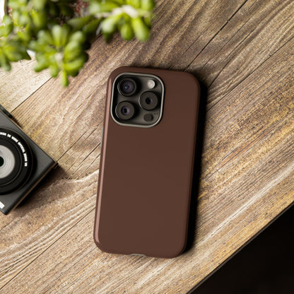 Chocolate Brown Tough Cell Phone Case Matte or Glossy Protective Case iPhone Samsung