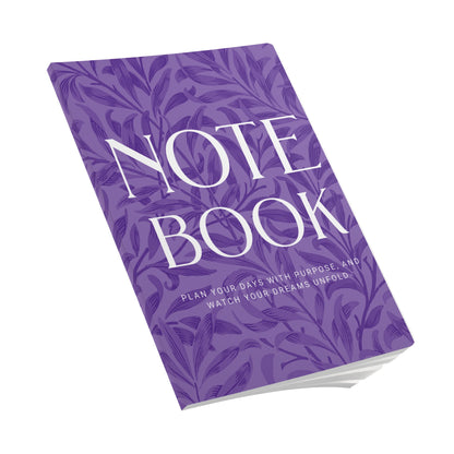 Purple Leaves A5 Lined Journal Minimal Botanical Notebook | Coordinated Collection
