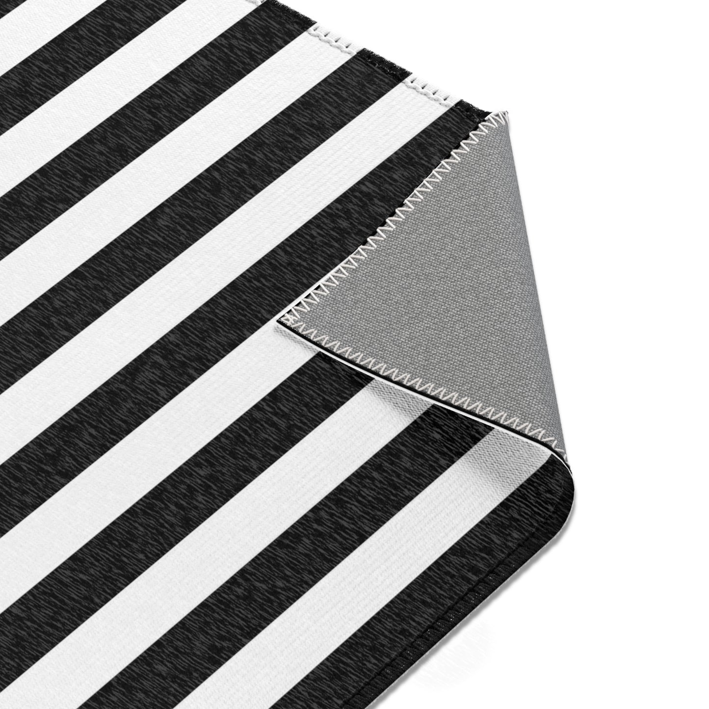 Black Stripe 24 x 36 Solid Color Rug