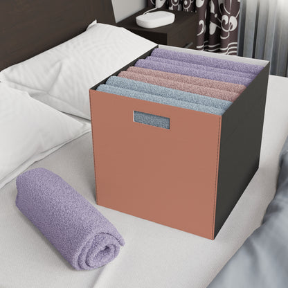 Terracotta Felt Storage Box Foldable Organizer Bin Home Storage Basket