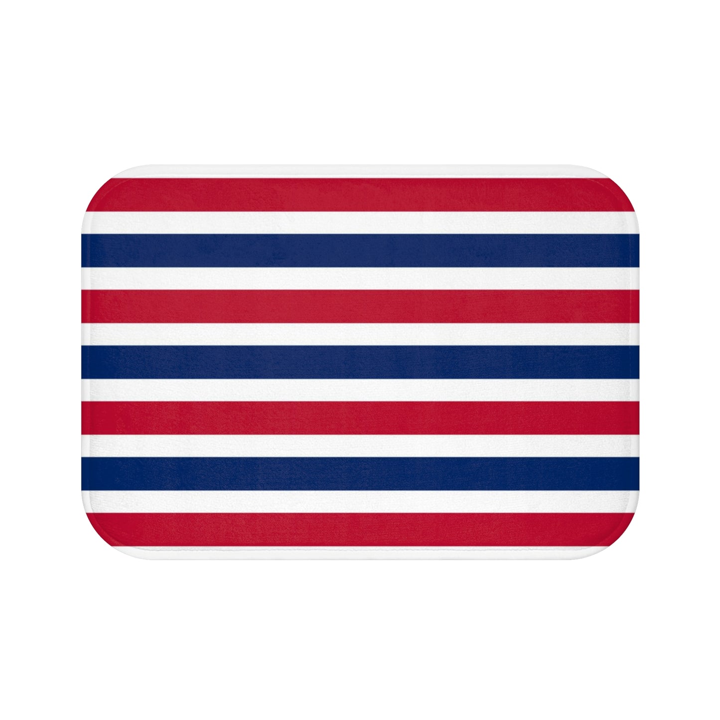 Red, White and Blue Stripe Bath Mat