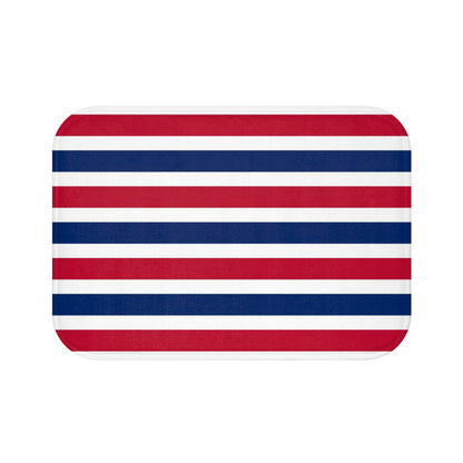 Red, White and Blue Stripe Bath Mat