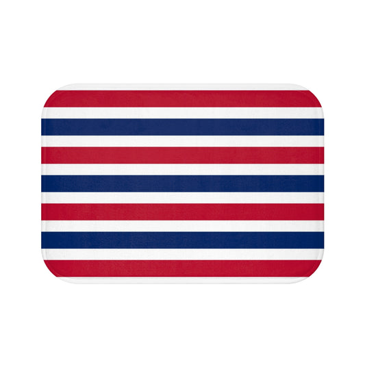 Red, White and Blue Stripe Bath Mat