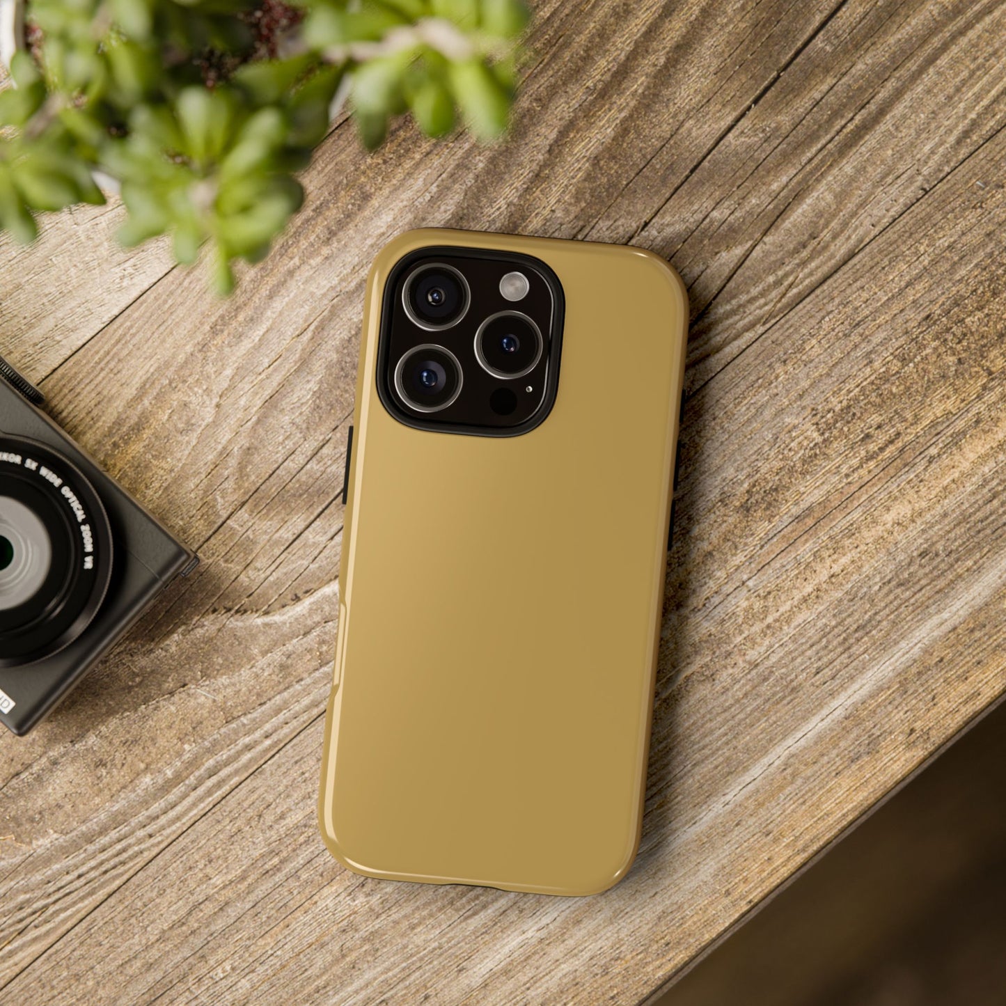 Muted Gold Tough Cell Phone Case Matte or Glossy Protective Case iPhone Samsung