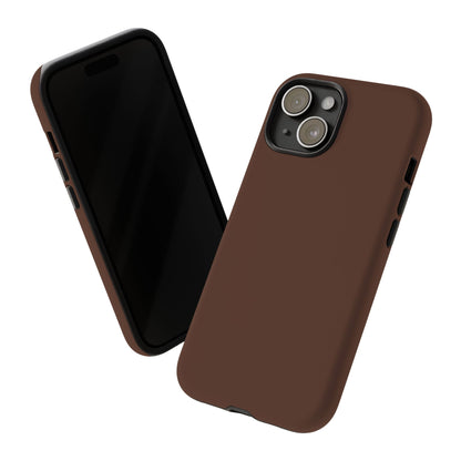 Chocolate Brown Tough Cell Phone Case Matte or Glossy Protective Case iPhone Samsung