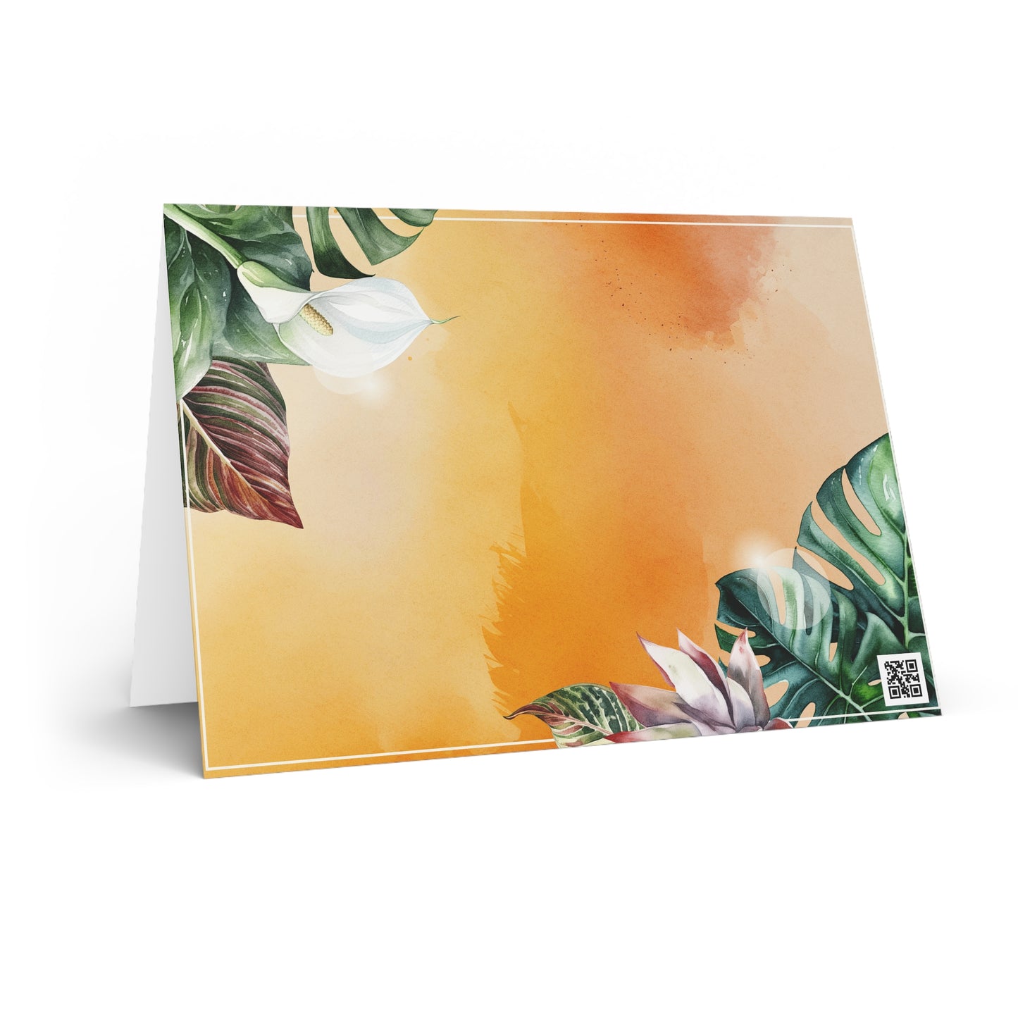 Sunset Botanical Note Cards Tropical Botanical Stationery Set 4x6 With Envelopes